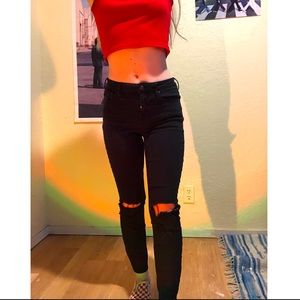 Bullhead High Rise Skinniest Ankle Jeans